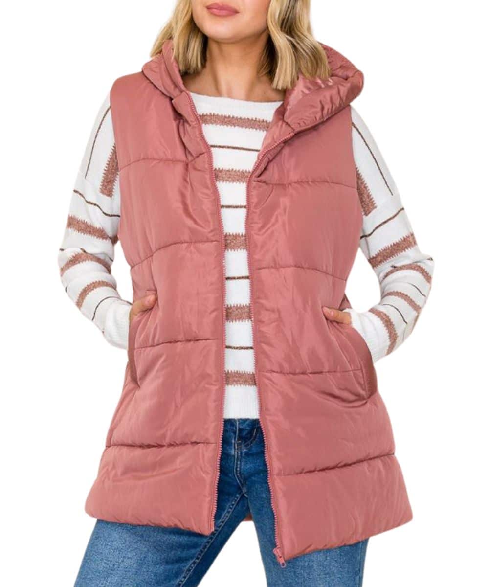 Staccato Women's Duster Puffer Vest - Image 3