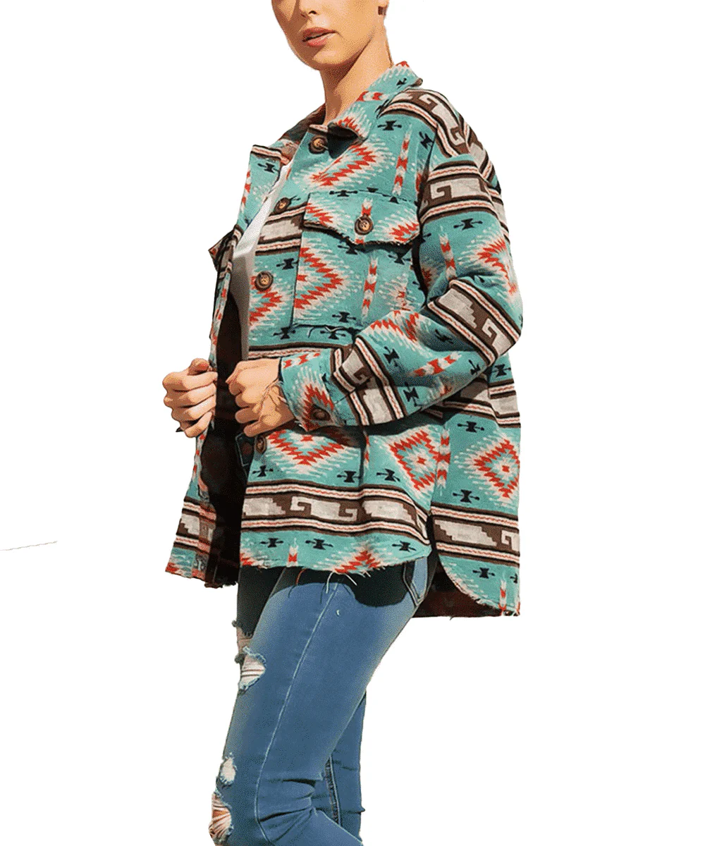 Sweet Generis Women's Aztec Shacket - Image 2