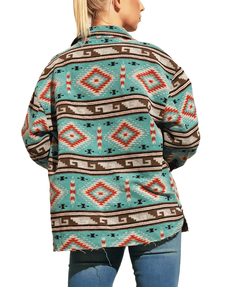 Sweet Generis Women's Aztec Shacket - Image 3