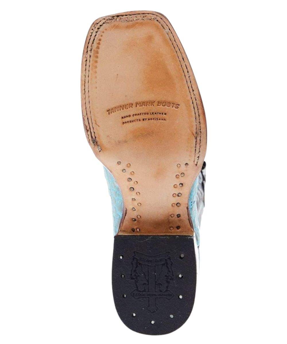 Tanner Mark Women's Agave Sky Caiman Boot - Image 4