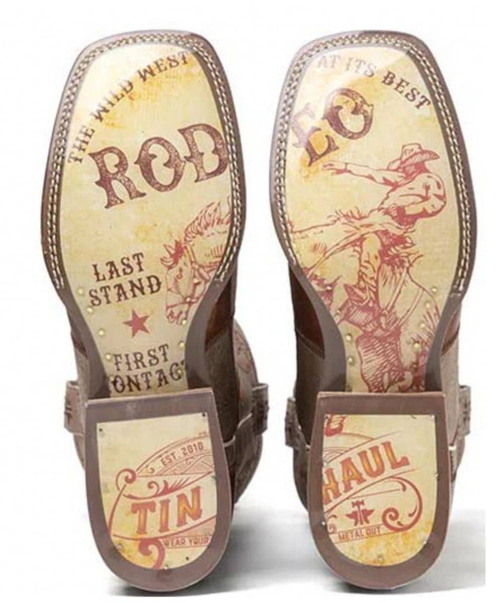 Tin Haul Men's Checkered Western Boot - Image 3