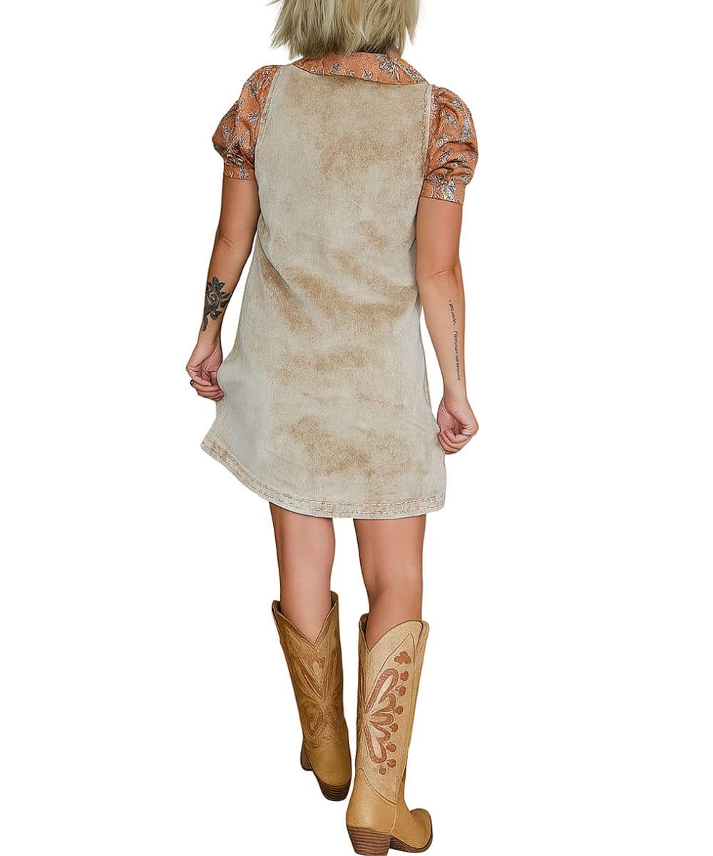Turquoise Haven Women's Corduroy Shift Dress - Image 2