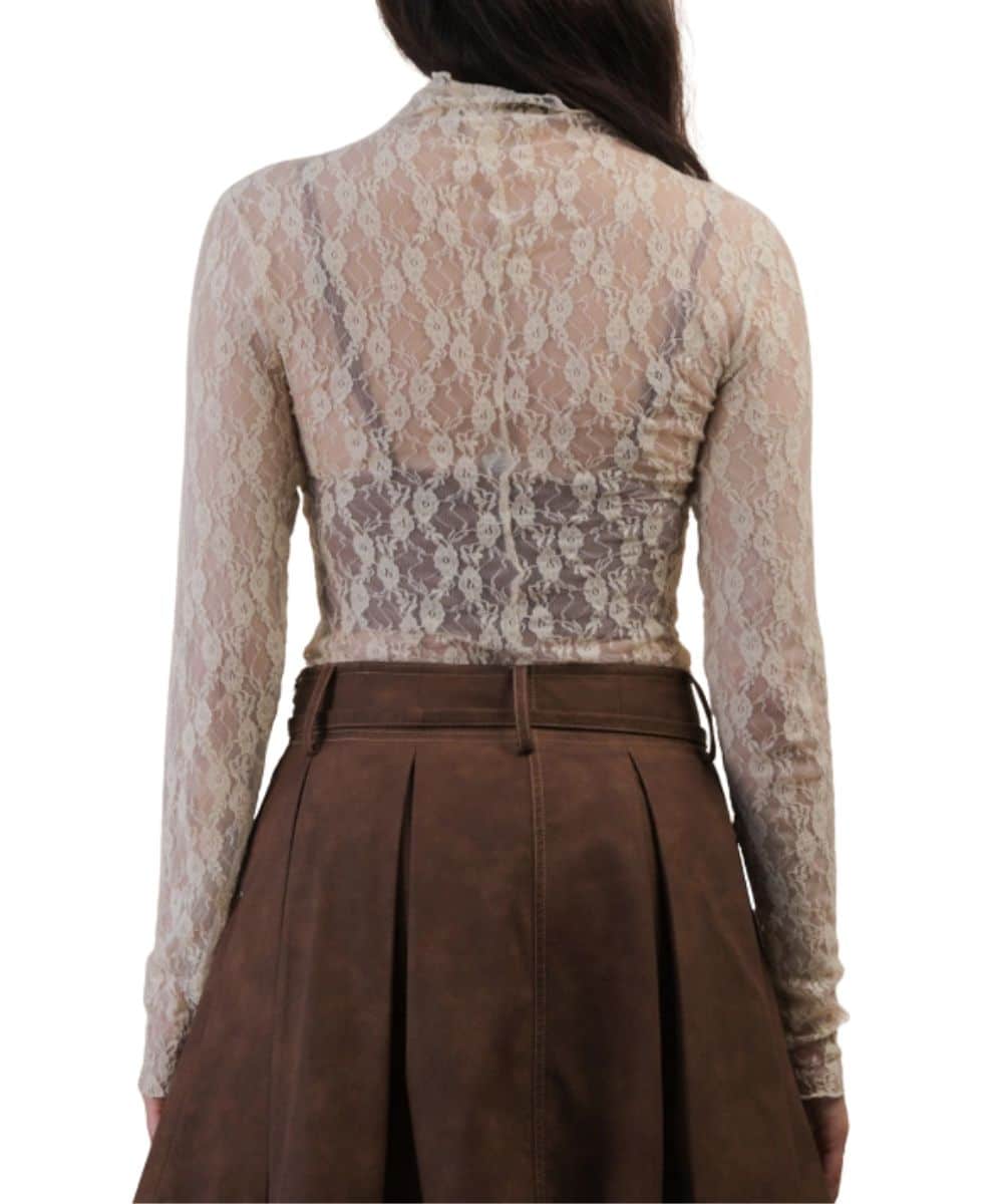 Very J Women's Sheer Lace Top - Image 3