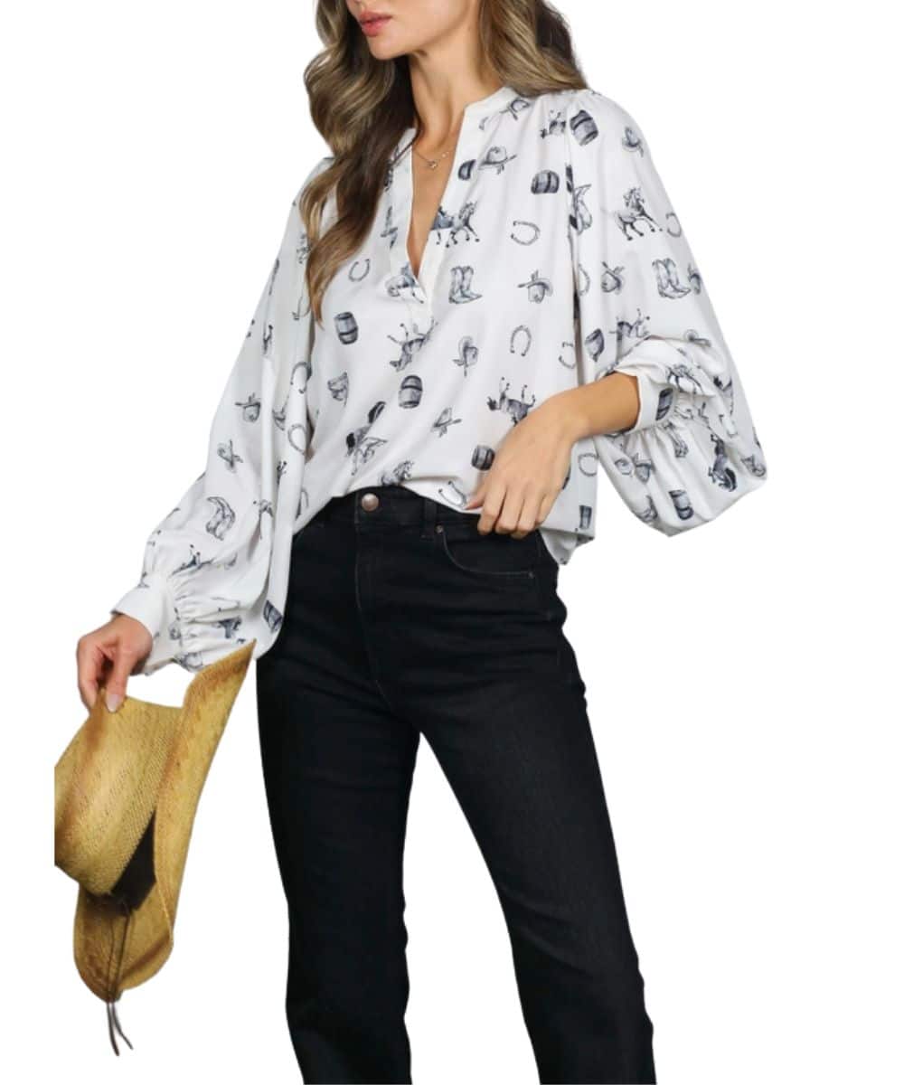 Vine & Love Women's Western Blouse - Image 3
