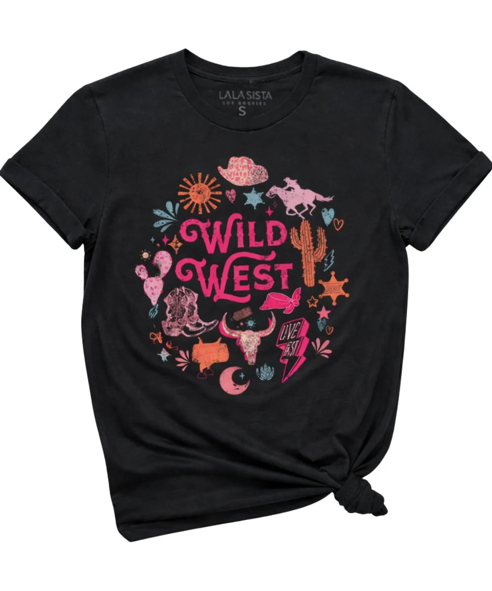 LaLaSista Women's Wild West Western Tee - Image 3