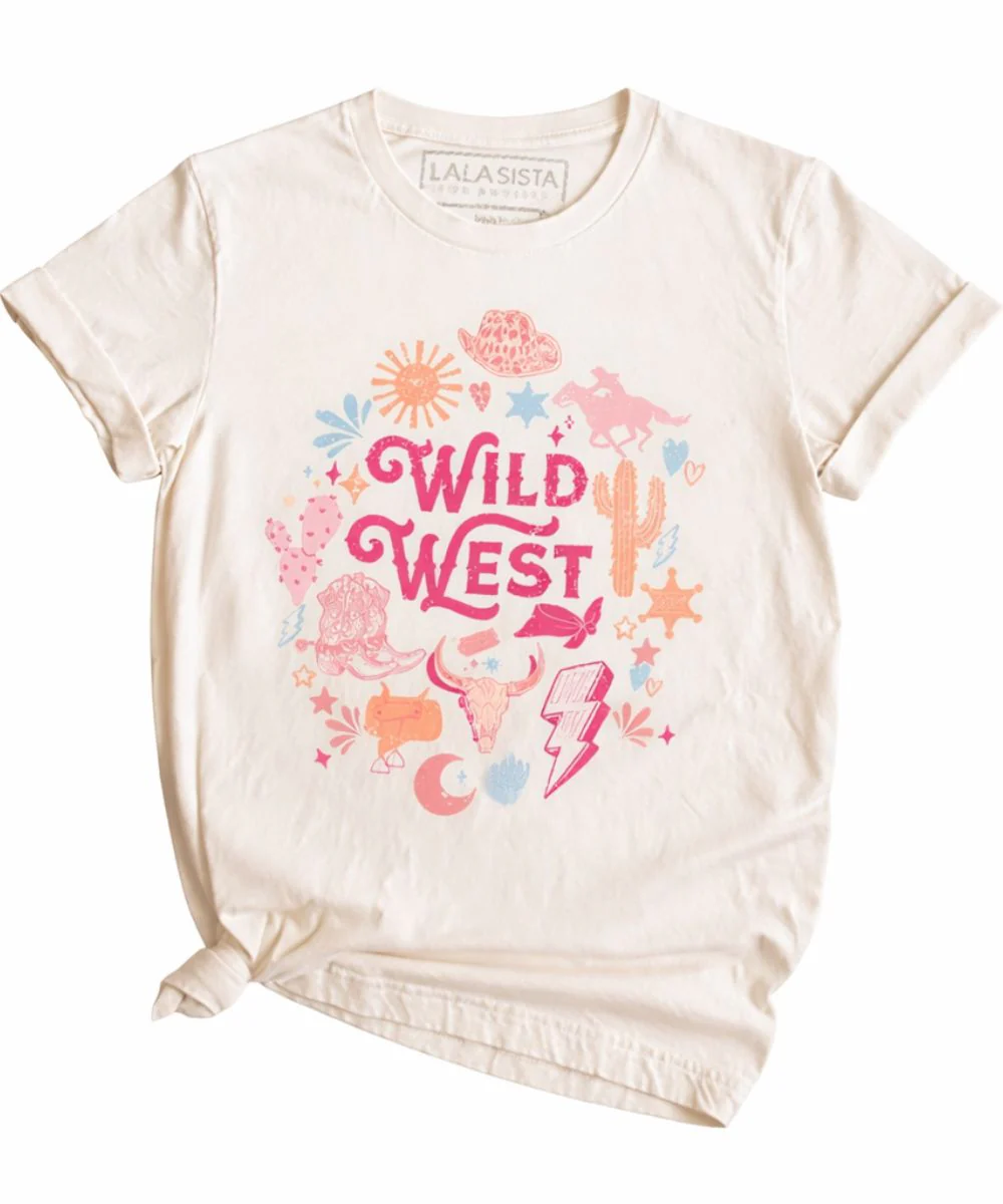 LaLaSista Women's Wild West Western Tee - Image 4