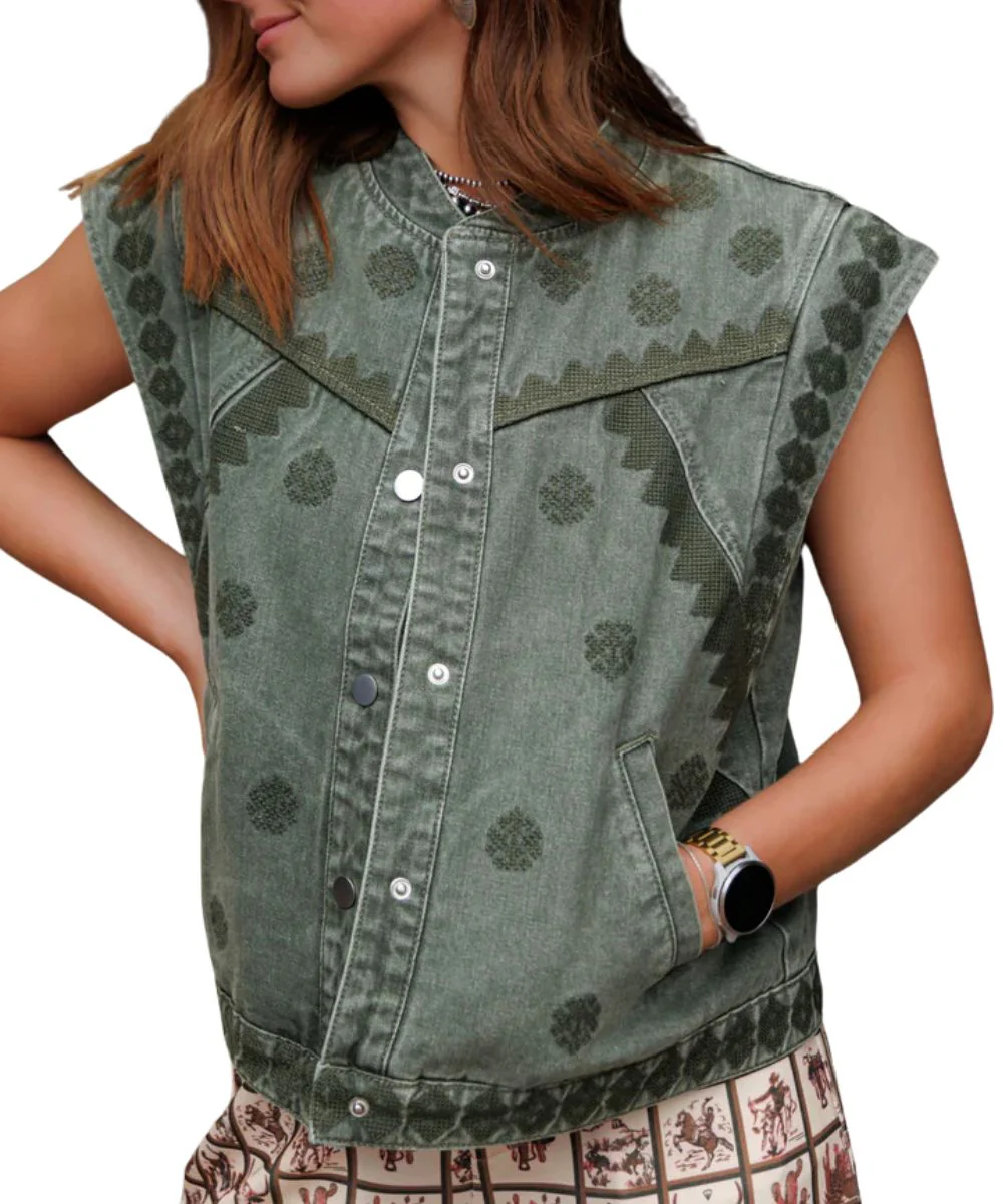 Howdy Hanny Women's Cross Stitch Vest - Image 2