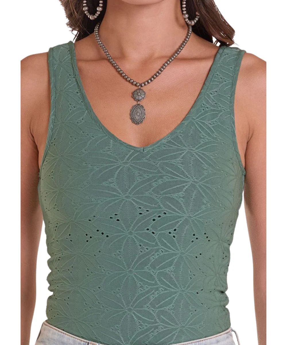 Rock & Roll Cowgirl Women's Eyelet Tank Top - Image 6