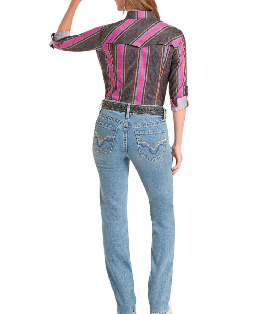 Rock & Roll Cowgirl Women's TekWestern Snap Shirt - Image 2