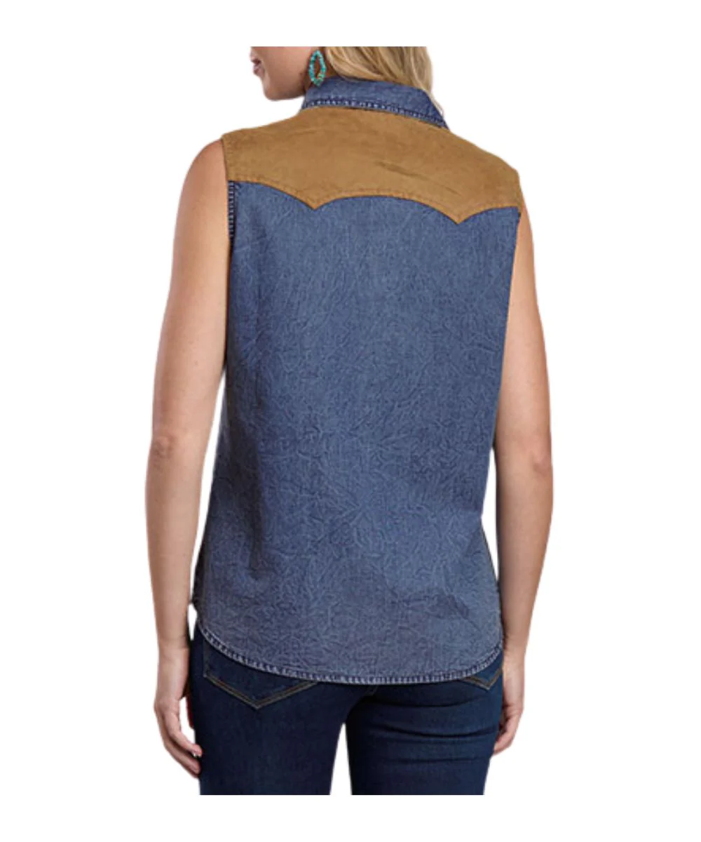 Roper Women's Western Denim Blouse - Image 2