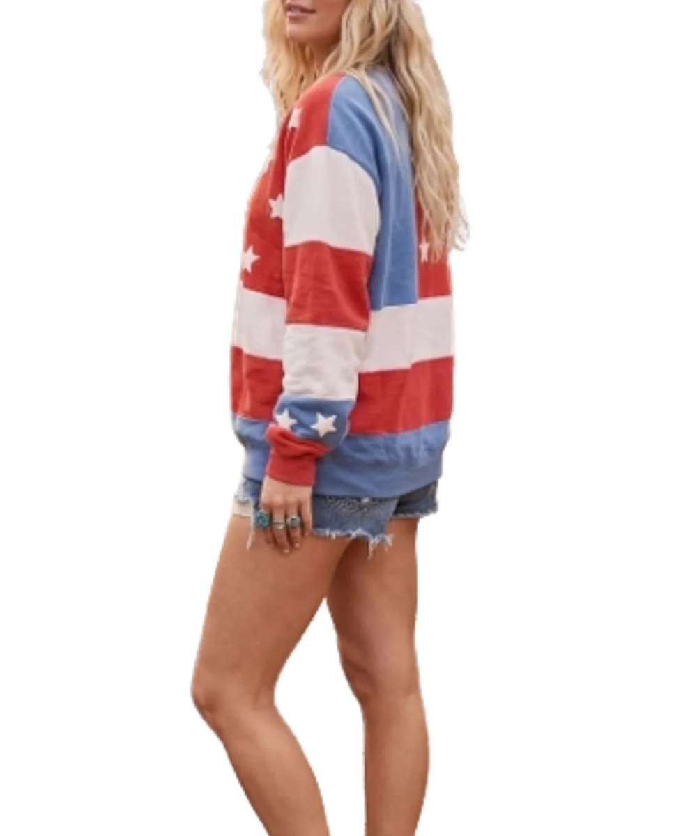 Sewn And Seen Women's Americana Sweatshirt - Image 3