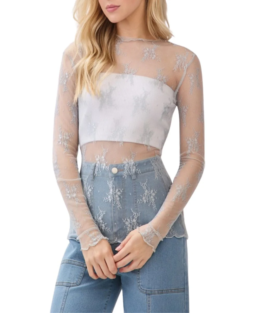Sewn And Seen Women's Floral Lace Top - Image 2