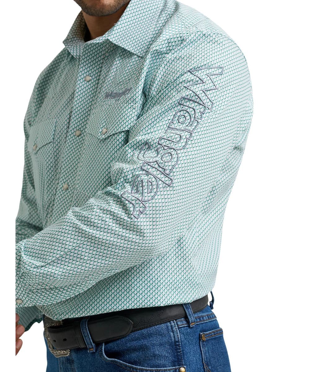 Wrangler Men's Logo Western Snap Shirt - Image 3