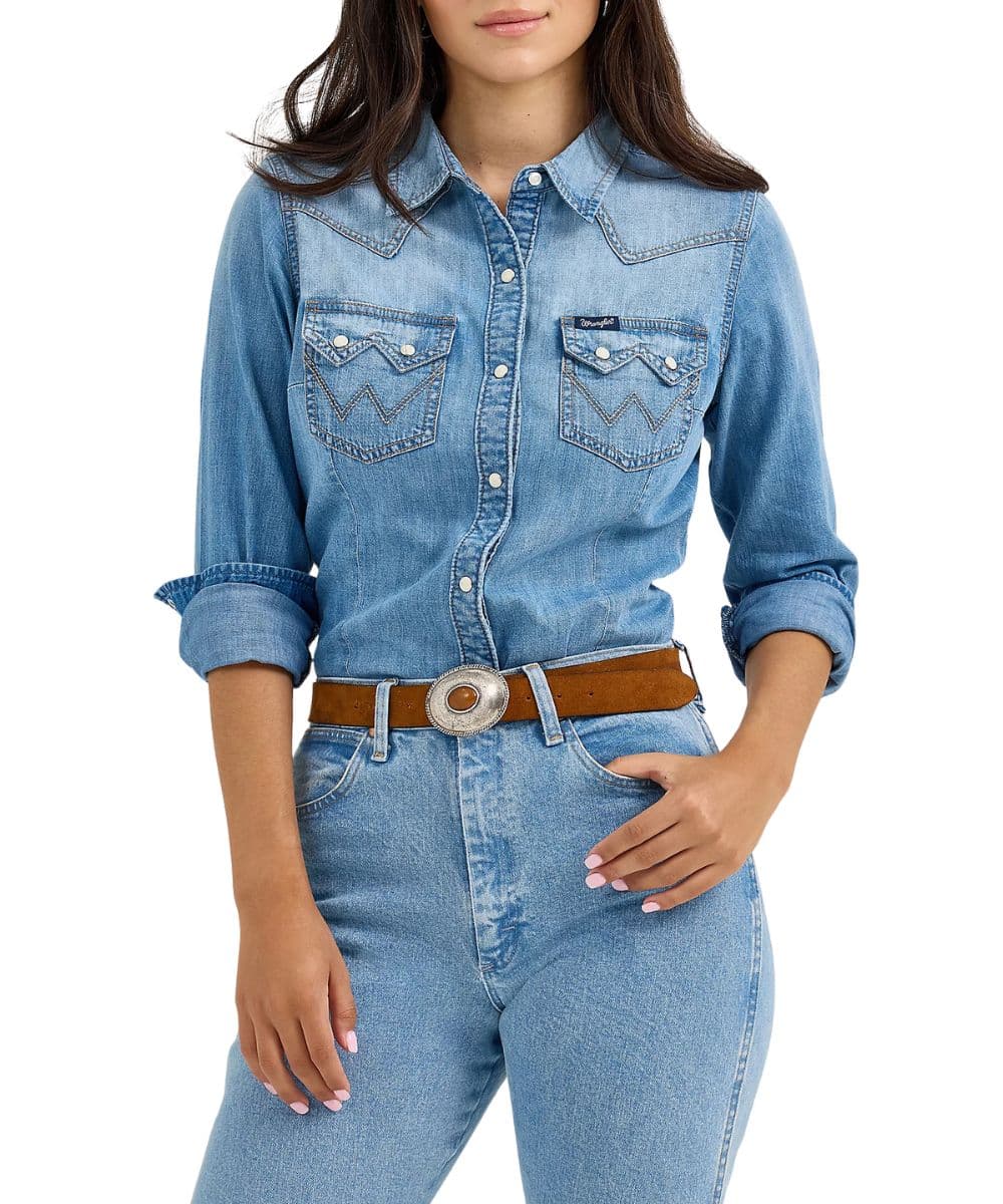 Wrangler Women's Denim Snap Shirt