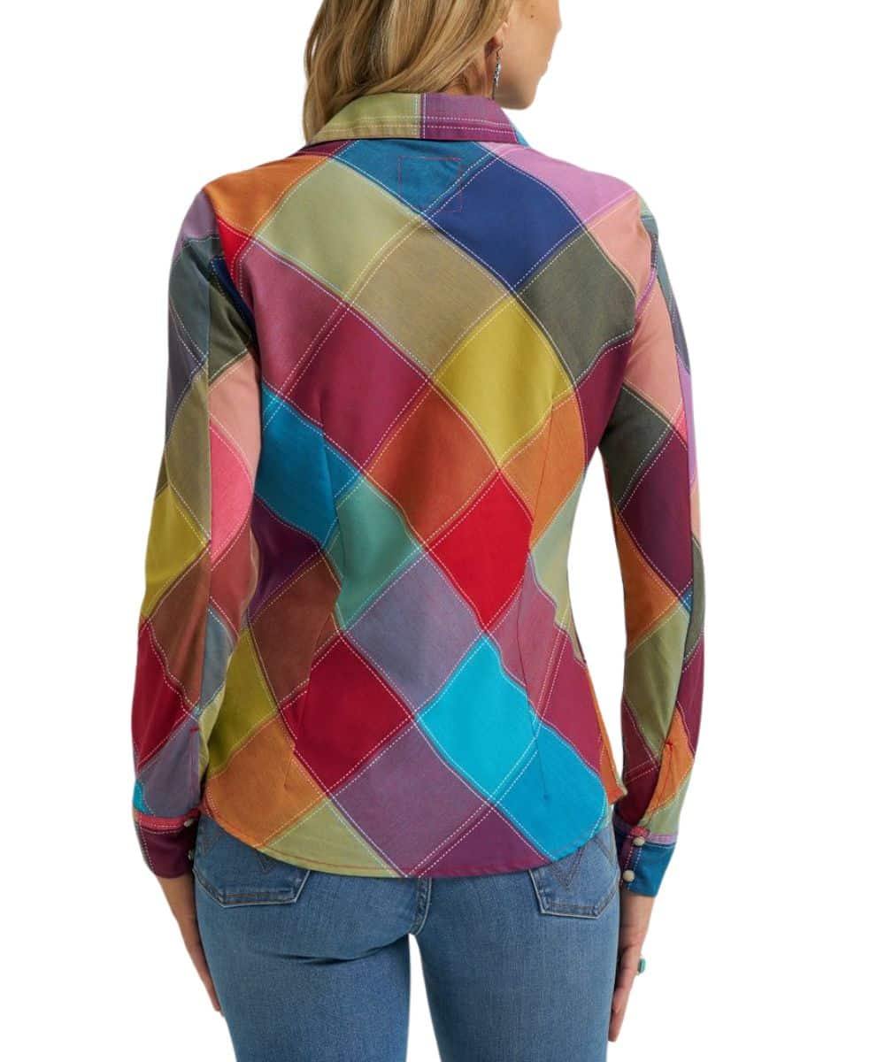 Wrangler Women's Lainey Wilson Harlequin Snap Shirt - Image 2