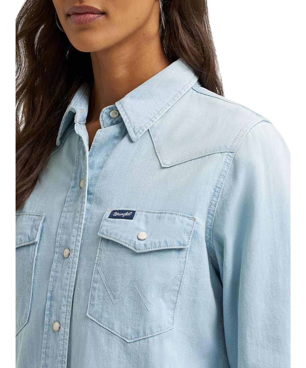 Wrangler Women's Vintage Western Snap Shirt - Image 3