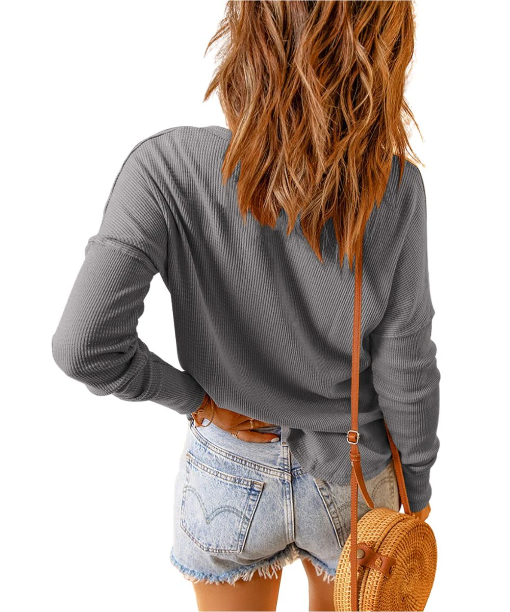 Zeslily Women's Henley Top - Image 2
